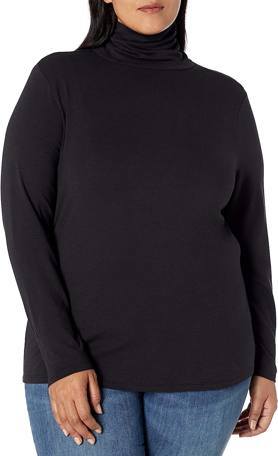 230816040630339_1 Essentials Women's Long-Sleeve Turtleneck (Available in Plus Size) - Image 1
